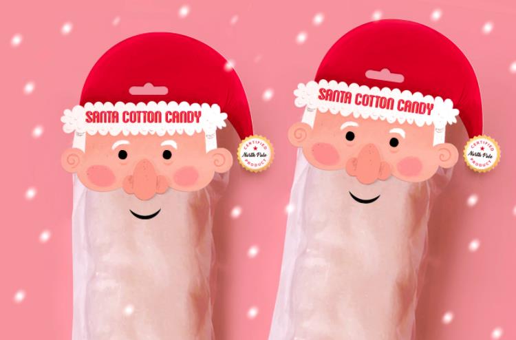 圣誕老人形象的棉花糖包裝設計 圣誕老人形象的棉花糖包裝設計