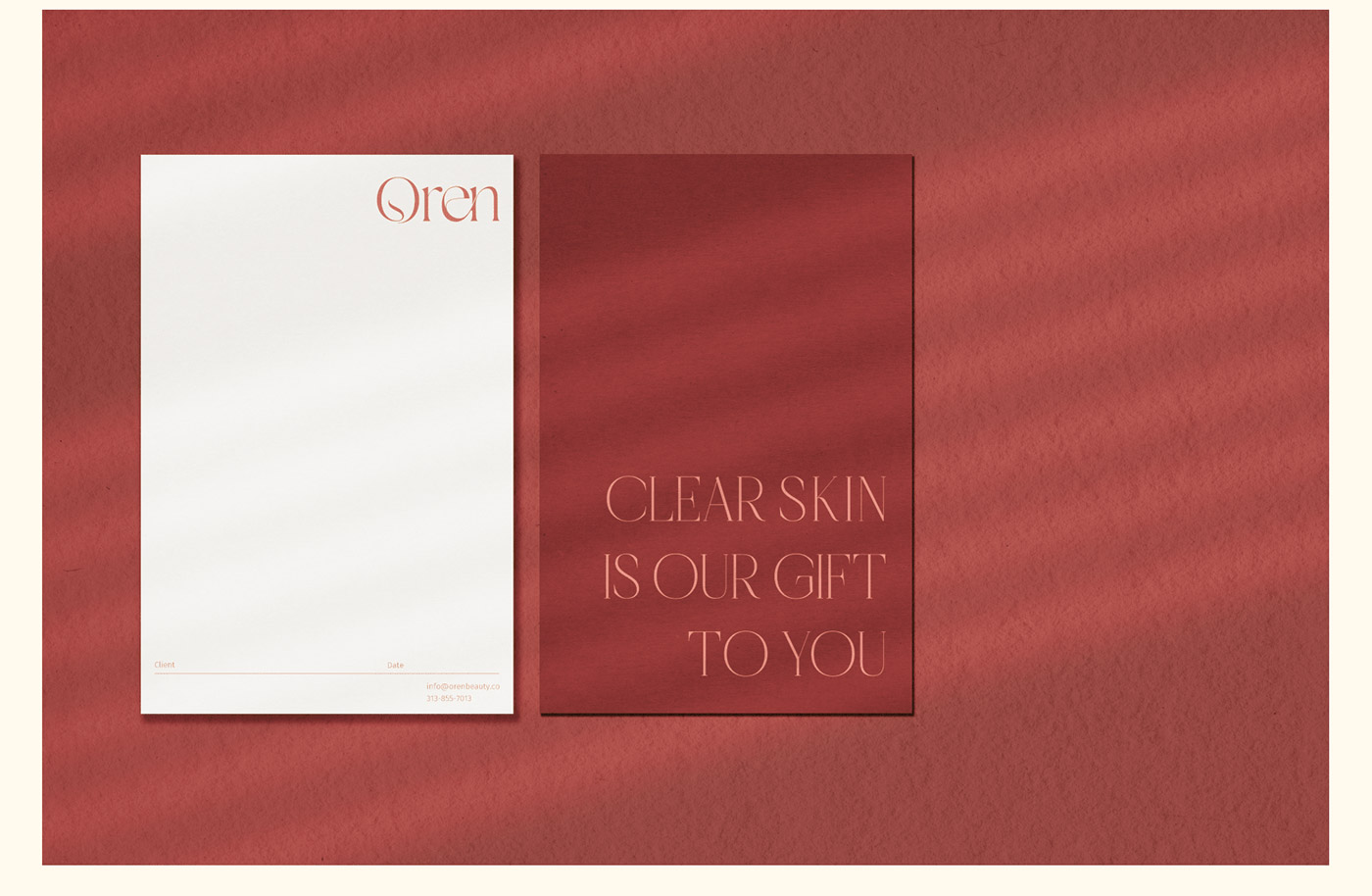 一套非常簡約的化妝品品牌設計