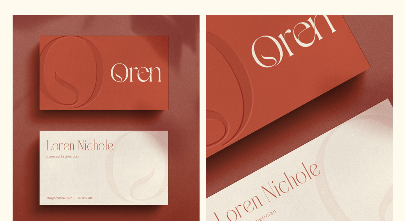 一套非常簡約的化妝品品牌設計